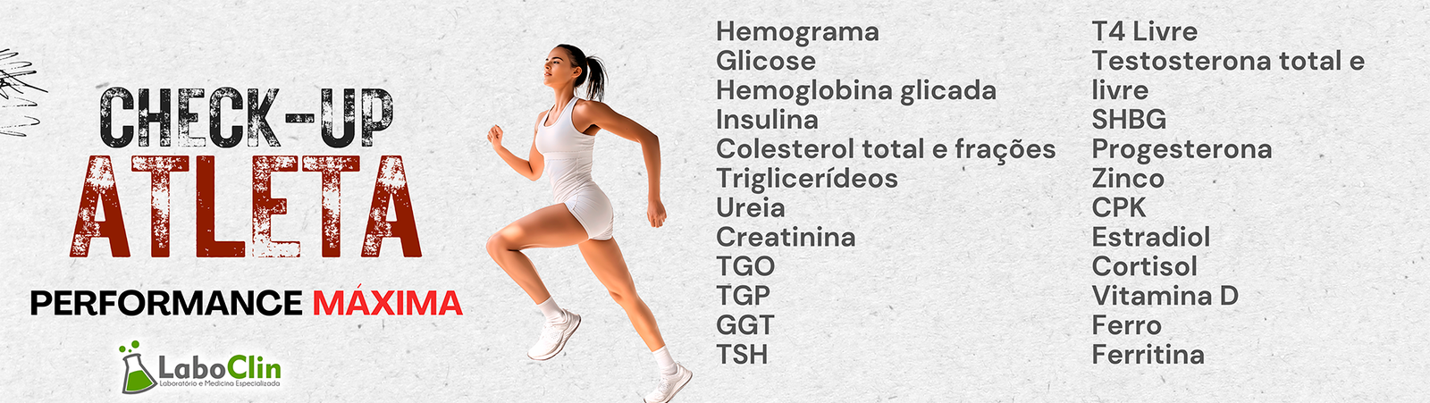 Banner do Check-up Atleta da Laboclin